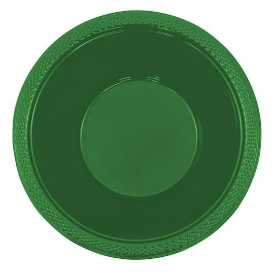 JAM Paper 7" Green Plastic Bowls, 20ct.